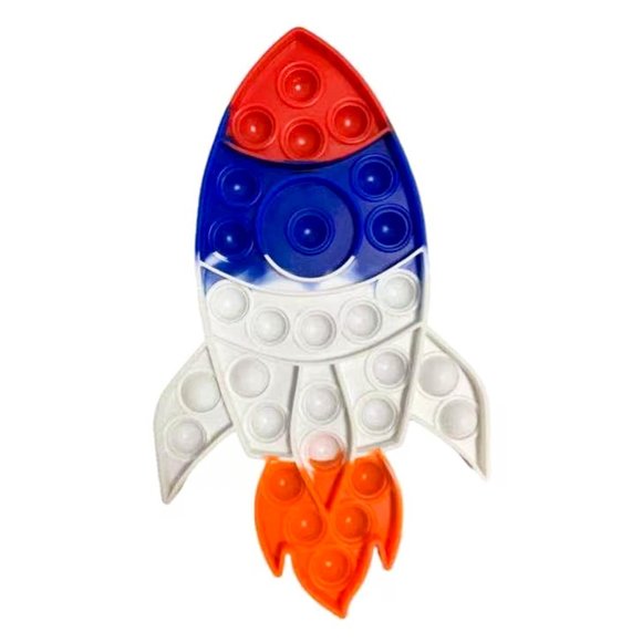 2 Pieces Rocket Space Theme Pop It Easter Fidget Toys - Picture 4 of 5